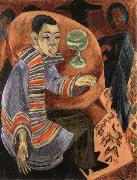 Ernst Ludwig Kirchner The Drinker or Self-Portrait as a Drunkard oil painting on canvas